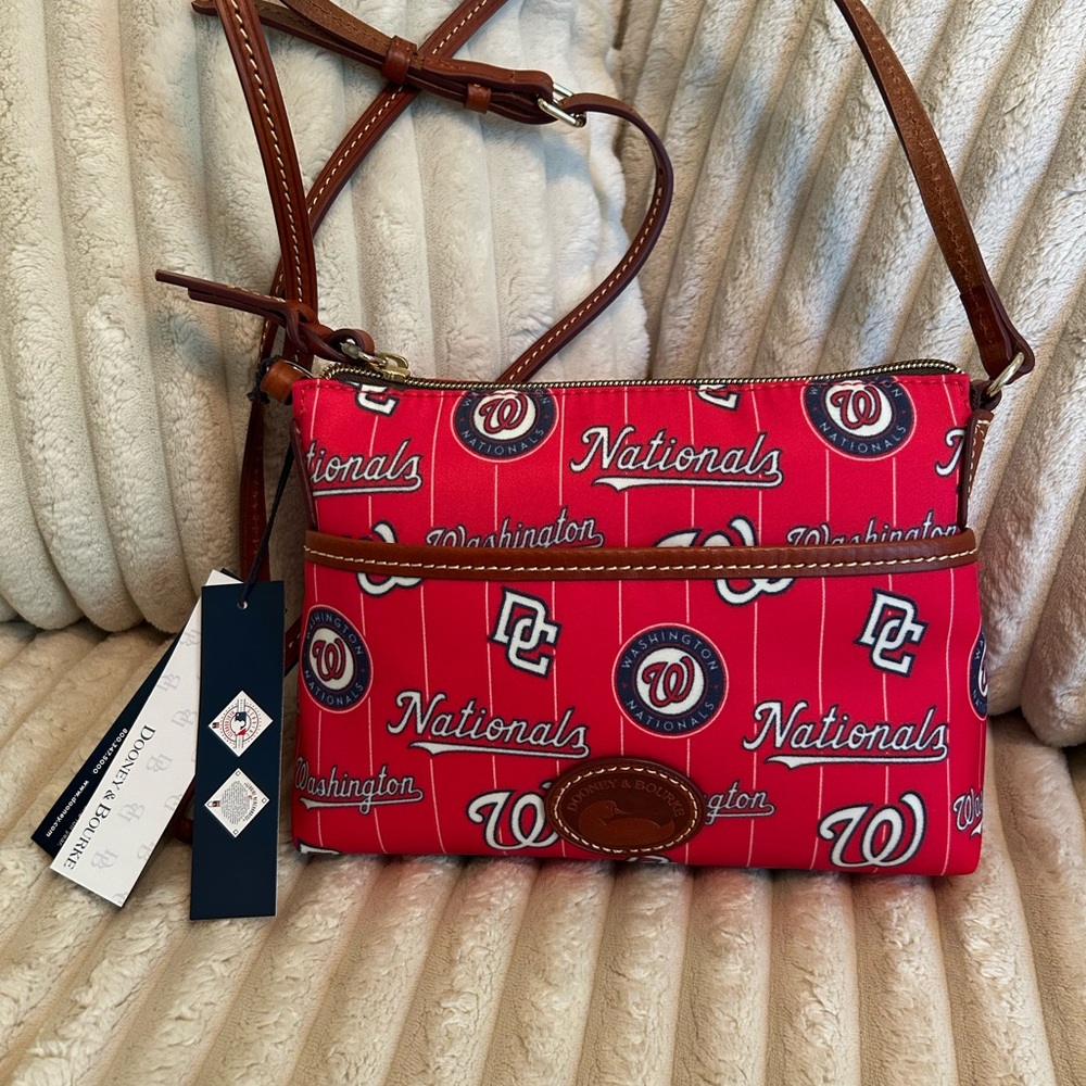 Dooney & Bourke Red and Brown Crossbody Bag